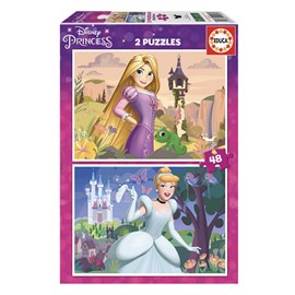 2 puzzles de 48 pieces disney princesses