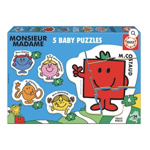 5 baby puzzles monsieur madame