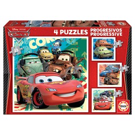 4 puzzles evolutifs - cars le film