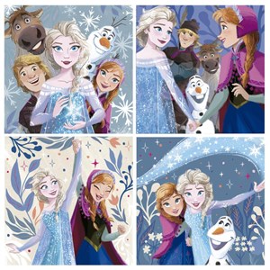 4 puzzles evolutifs la reine des neiges