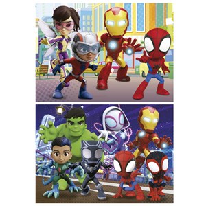 Puzzle 2 x 48 pcs - spidey et ses amis