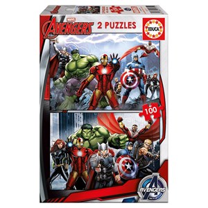Puzzle 2 x 100 pcs - avengers - marvel