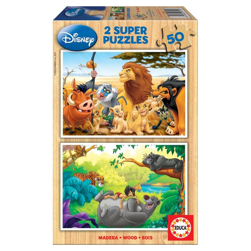Puzzles 50 pcs - animal friends en bois
