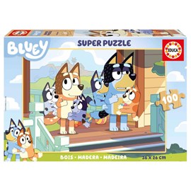 Puzzle 100 pcs bluey en bois