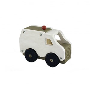 Ambulance en bois à monter et à pei