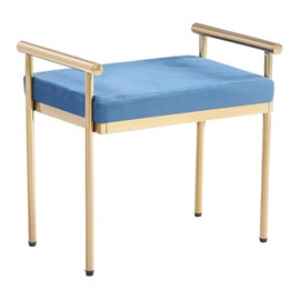 Banc 1 place acier or - décoration