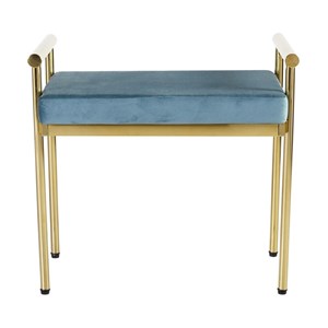 Banc 1 place acier or - décoration