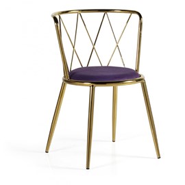 Chaise acier or - décoration d'autrefois