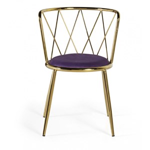 Chaise acier or - décoration d'autrefois