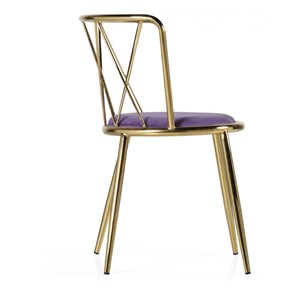 Chaise acier or - décoration d'autrefois