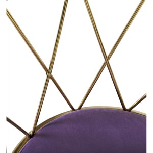 Chaise acier or - décoration d'autrefois