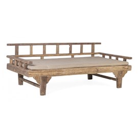 Canapé 3 places bois marron - décoration