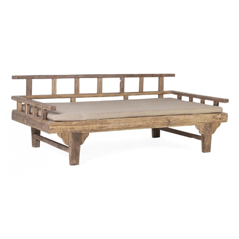 Canapé 3 places bois marron - décoration