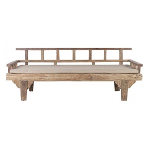 Canapé 3 places bois marron - décoration