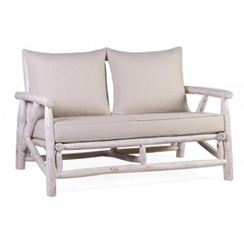 Canapé 2 places bois blanc - décoration