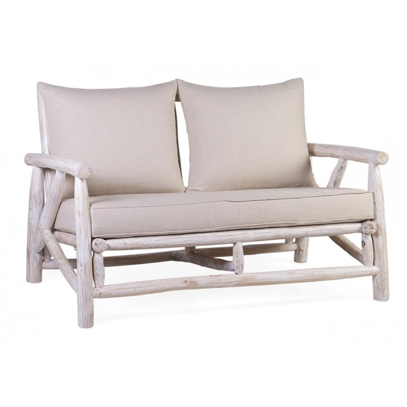 Canapé 2 places bois blanc - décoration