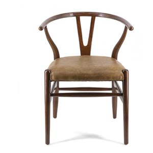 Chaise cuir cuir de vache marron -