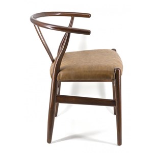 Chaise cuir cuir de vache marron -