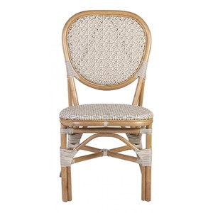 Chaise rotin plastique marron -