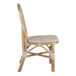 Chaise rotin plastique marron -