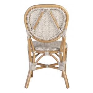 Chaise rotin plastique marron -