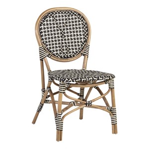Chaise rotin plastique noir - décoration