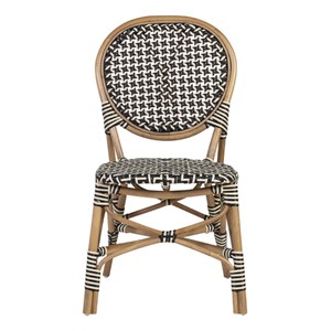 Chaise rotin plastique noir - décoration