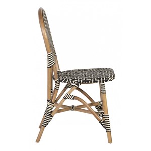 Chaise rotin plastique noir - décoration