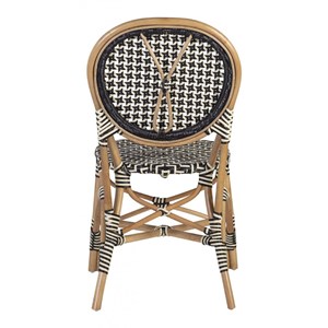 Chaise rotin plastique noir - décoration