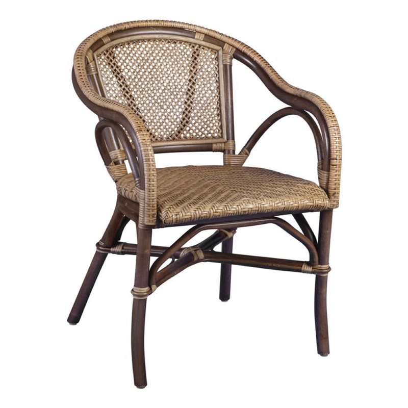 Fauteuil rotin rotin marron - décoration