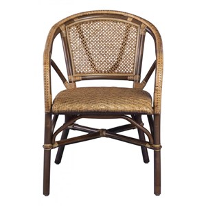 Fauteuil rotin rotin marron - décoration