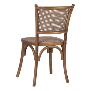 Chaise rotin bois marron - décoration