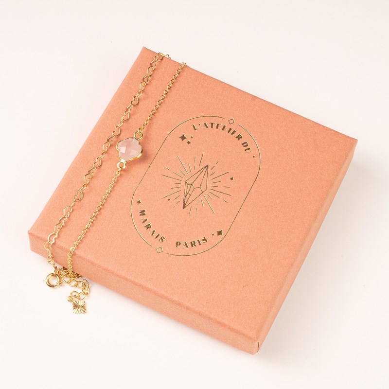 Coffret 2 bracelets - quartz rose