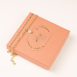 Coffret 2 bracelets - aqua calcédoine