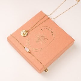 Coffret bracelet collier- pierre de lune