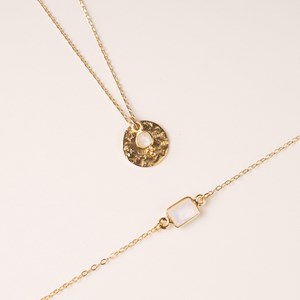 Coffret bracelet collier- pierre de lune