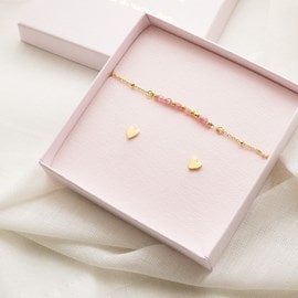 Coffret duo - bijou en morse je t'aime