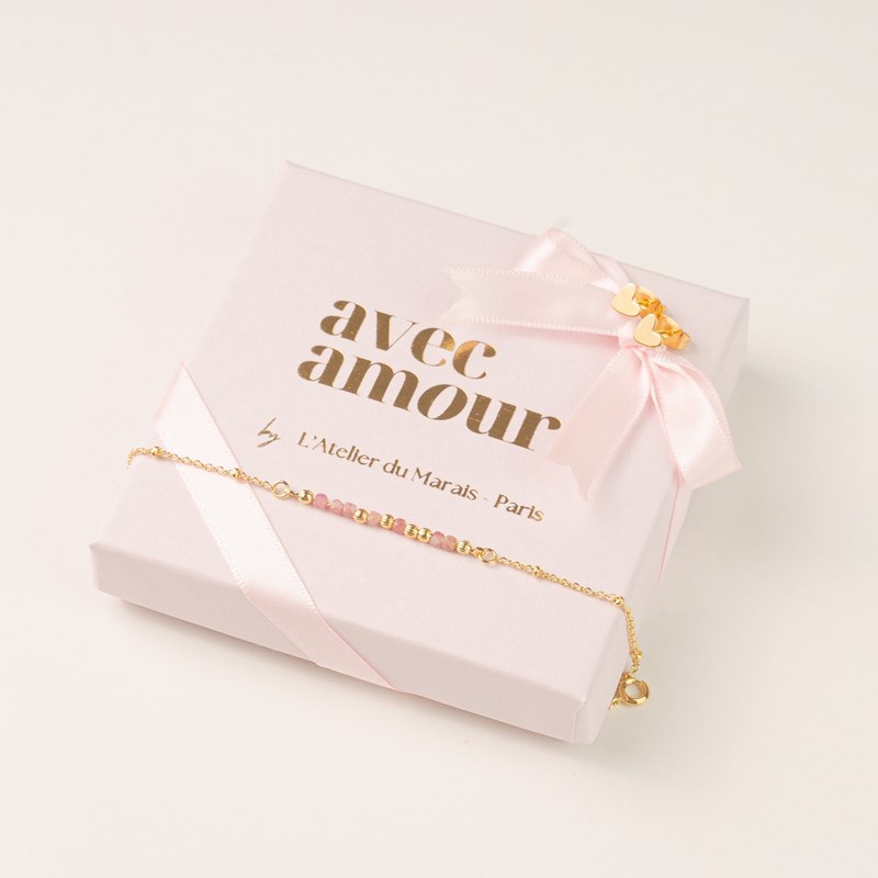 Coffret puces bracelet message je t'aime