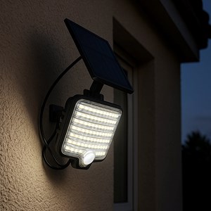 Lot de 2 projecteurs solaires sensor noir brightly