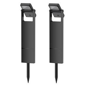 Lot de 2 balises solaires noir brity