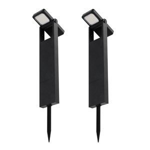 Lot de 2 balises solaires noir brity
