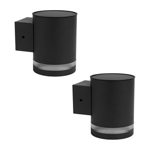 2 appliques murales solaires noir helio