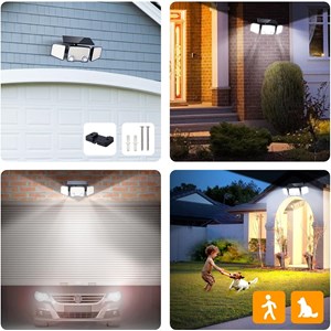 Lot de 2 spots solaires noir raylite