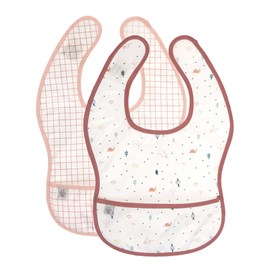 Lot de 2 bavoirs à poche garden exp