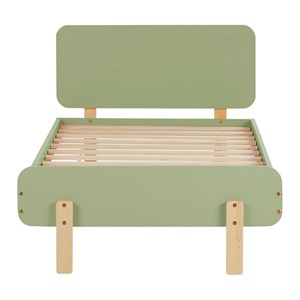 Lit vert en bois avec matelas 90x200