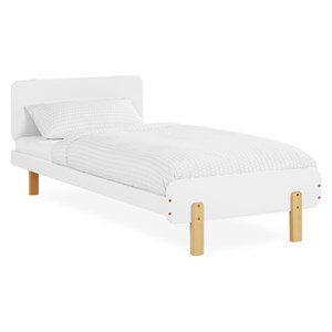 Lit en bois avec matelas 90x200 blanc