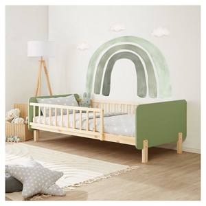 Lit 90x200 avec matelas sommier vert