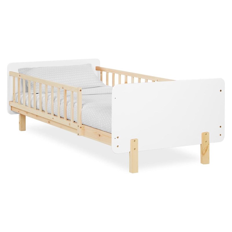 Lit 90x200 avec matelas sommier blanc