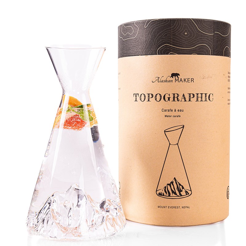 Alaskan Maker - Carafe à eau topographic : mont everest