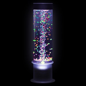 Colonne à bulles et boules flottantes